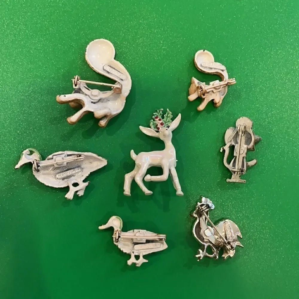 7 Vintage Signed Gerry’s Animal Pins/Brooches